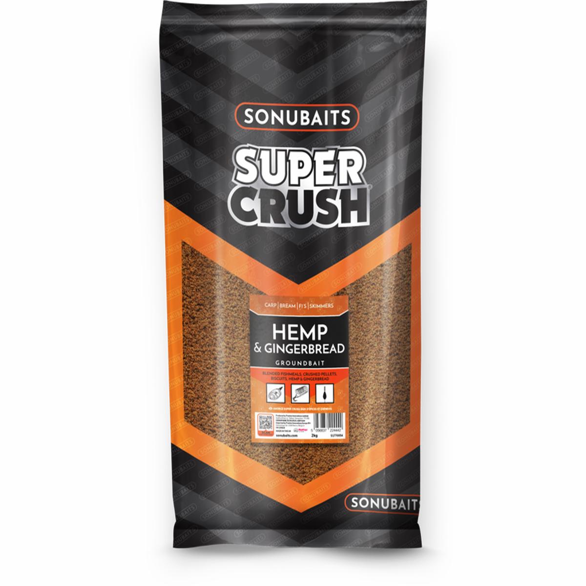 Sonubaits Super Crush Hemp & Gingerbread Groundbait 2kg
