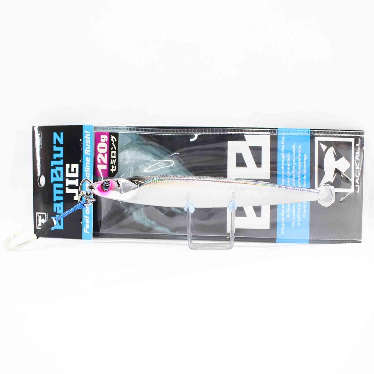 Jackall Metal Jig Bambluz Semi Long 120 grams Slim Border Silver (3542)