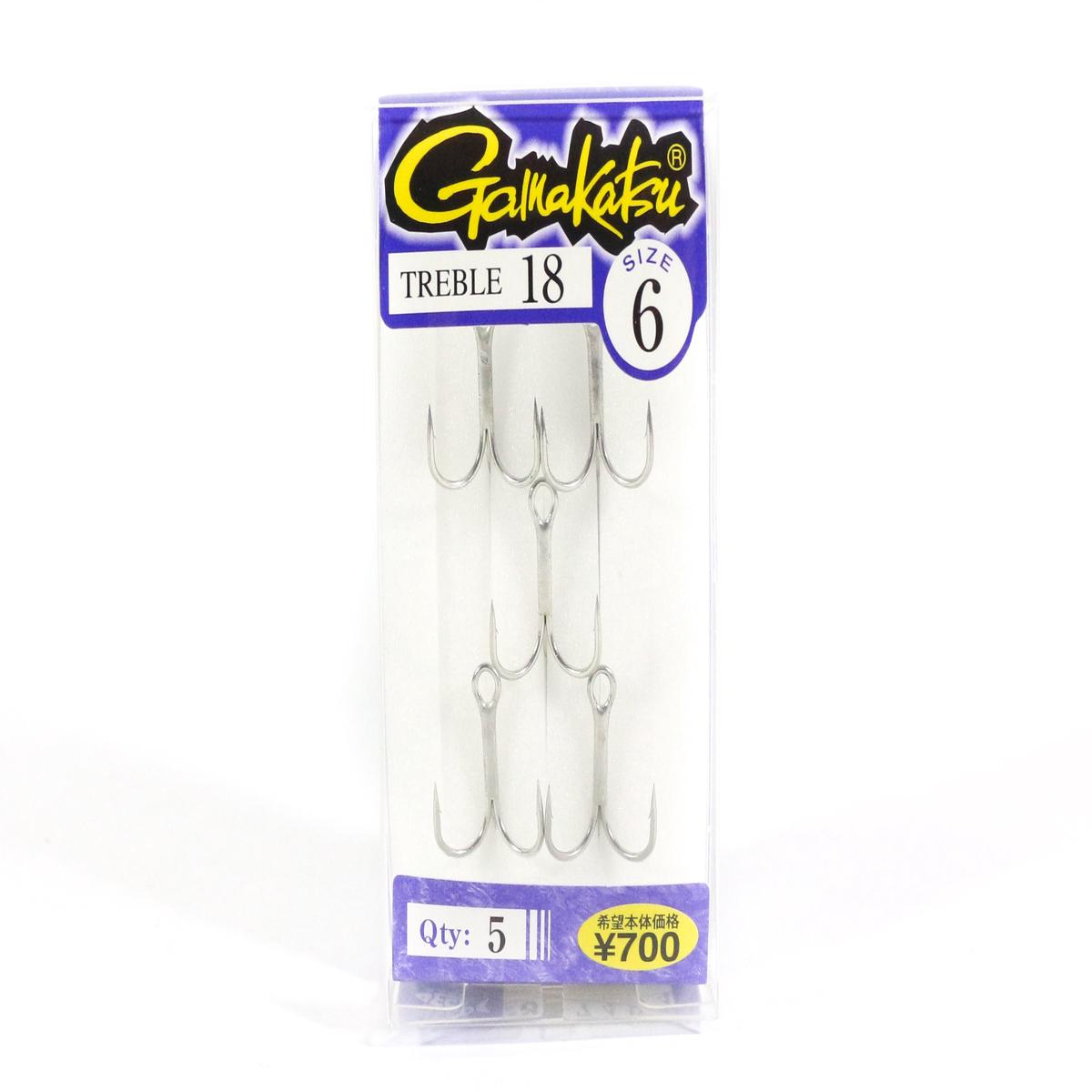 Gamakatsu Treble Hook Treble 18 Size 6 (0876)