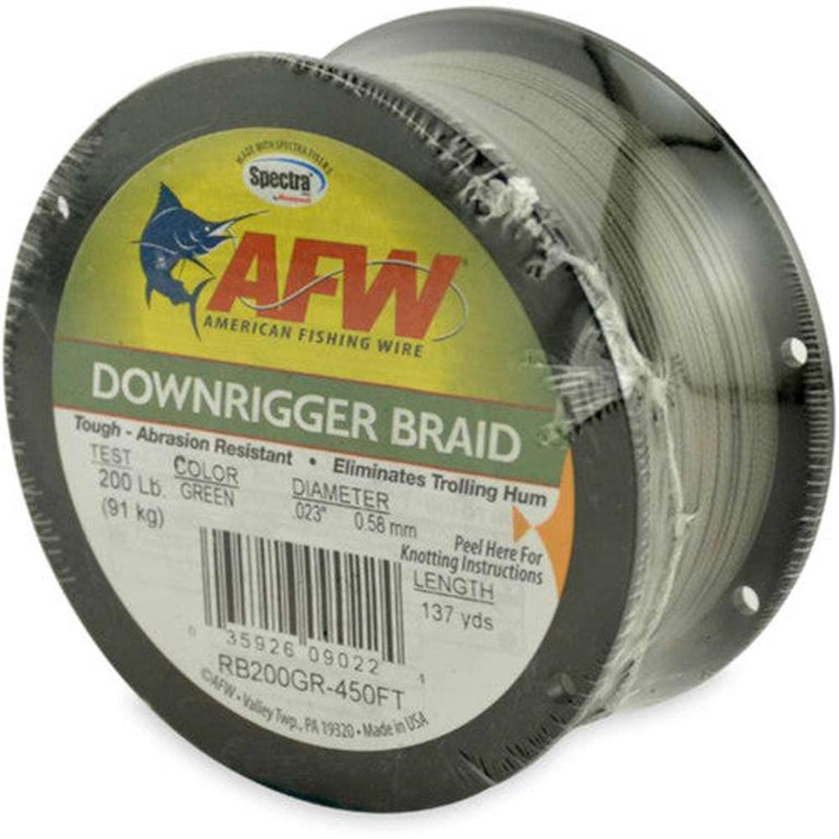 American Fishing Wire RB200GR-450FT Downrigger Braid 200lb
