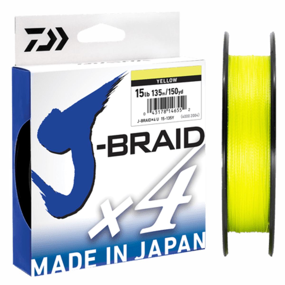Daiwa J Braid 4 YELLOW Fishing Line