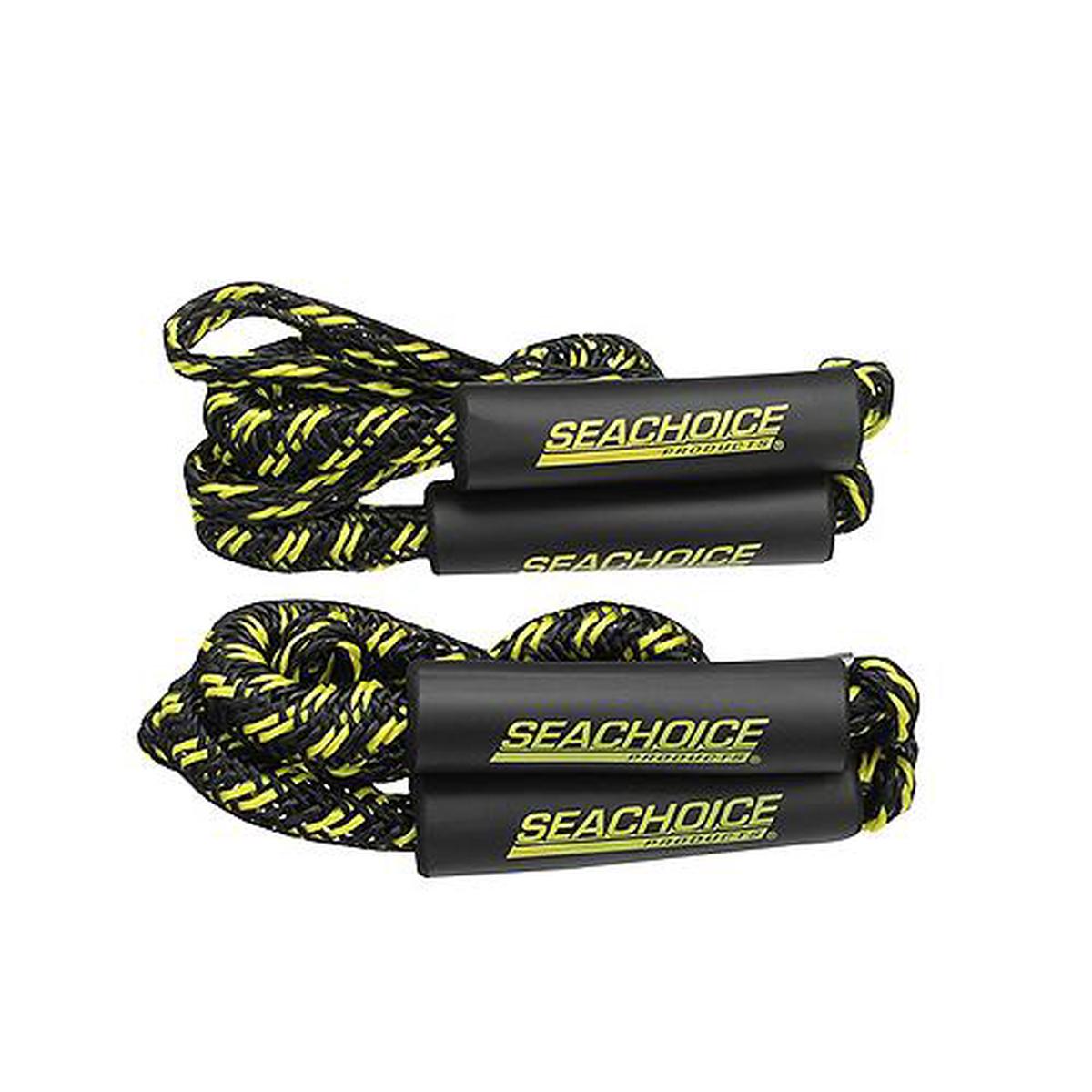 SeaChoice Dock Line Bungee 5' - 7' Foot, Double-Braid, Pack of 2.