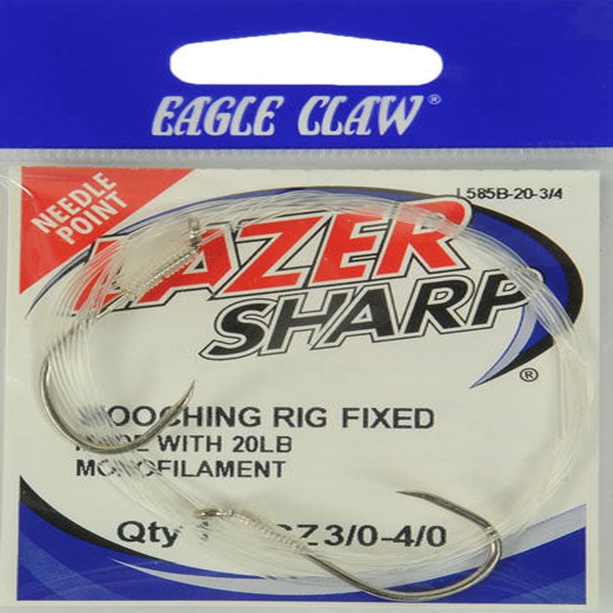Eagle Claw Lazer Barbless Mooching Rig 20 Lb Fixed