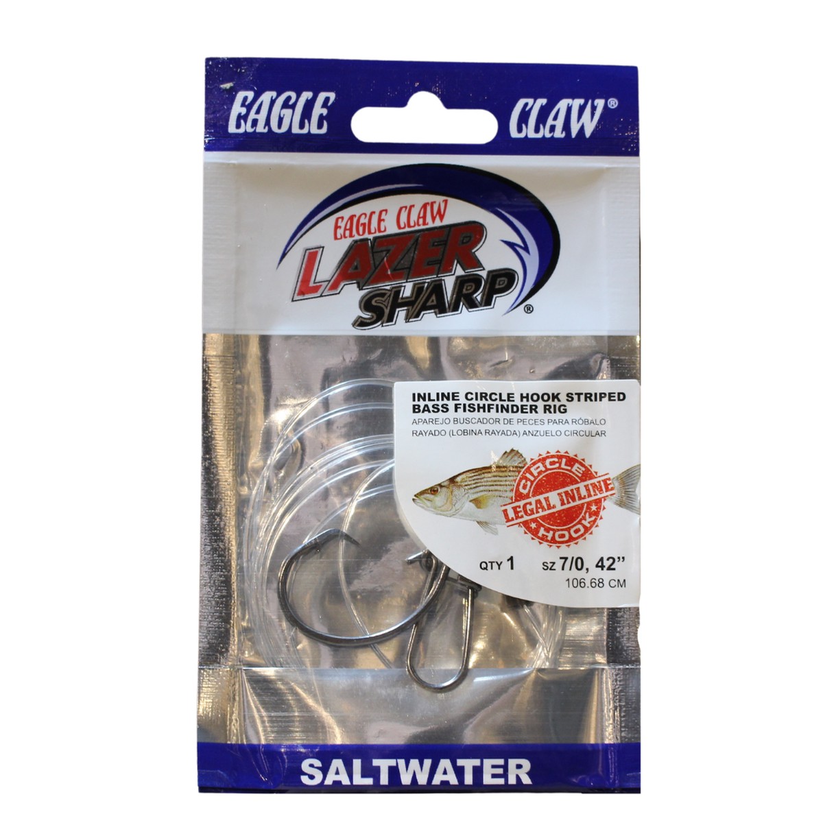 Eagle Claw Striped Bass Inline Circle Hook Fishfinder Rig