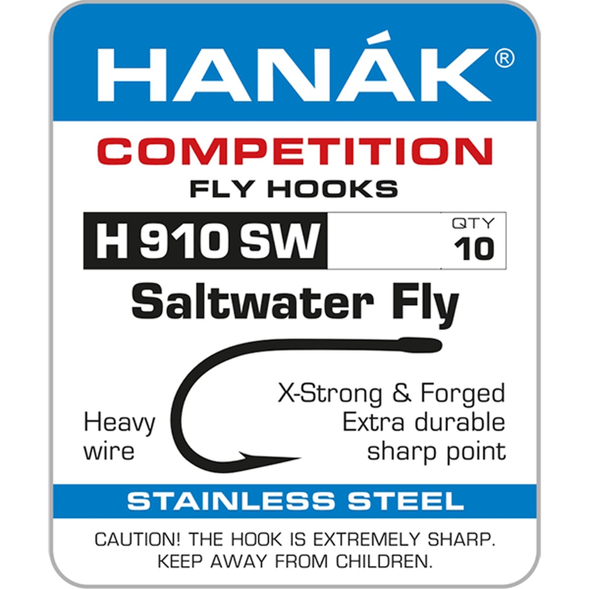 Hanak H 910SW Saltwater Stainless Barbed Hooks