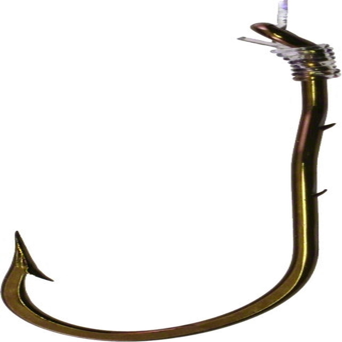 Snelled Hook Size 2 ForgedSpear Point 2 Sliced Shank Down Eye Bronze 5PK